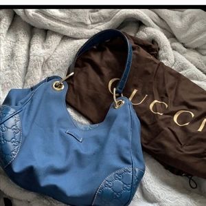 GUCCI Navy Blue Colbert Shoulder Bag